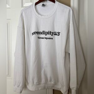 Serendipity3 Times Square White Crewneck Sweatshirt Size XL Gildan NYC